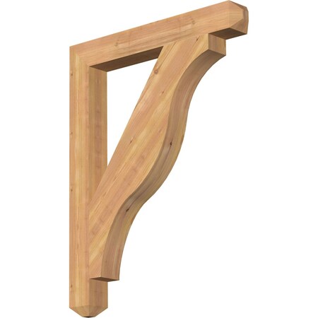 Ekena Millwork Funston Craftsman Smooth Bracket, Western Red Cedar, 3 1/2"W x 28"D x 36"H BKT04X28X36FST04SWR